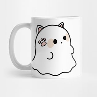 Meow - The ghost with a cat paw pin Mug